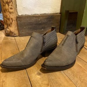 Authentic Frye designer booties. Brand new, worn once. Excellent condition.